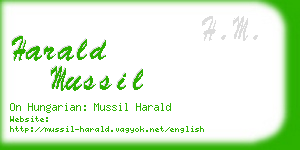 harald mussil business card